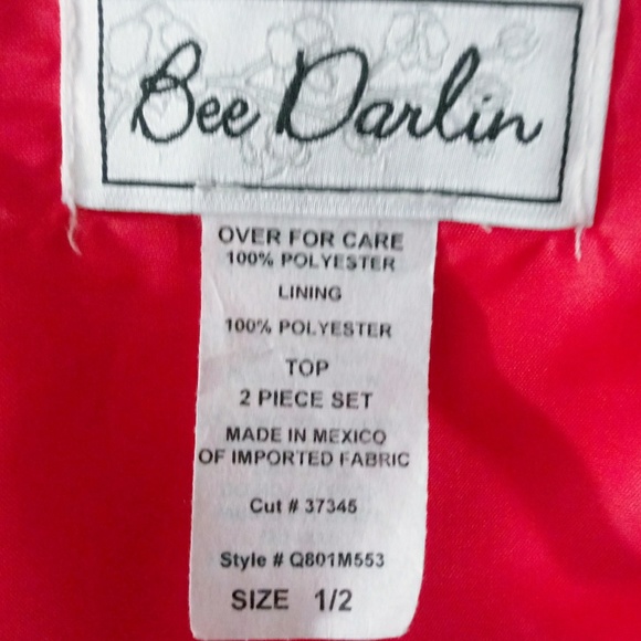 Bee Darlin red preowned hand altered dress gown - Picture 5 of 7